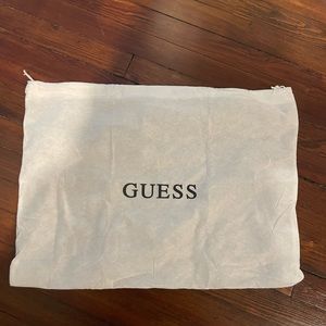 White Guess purse or shoe protector bag